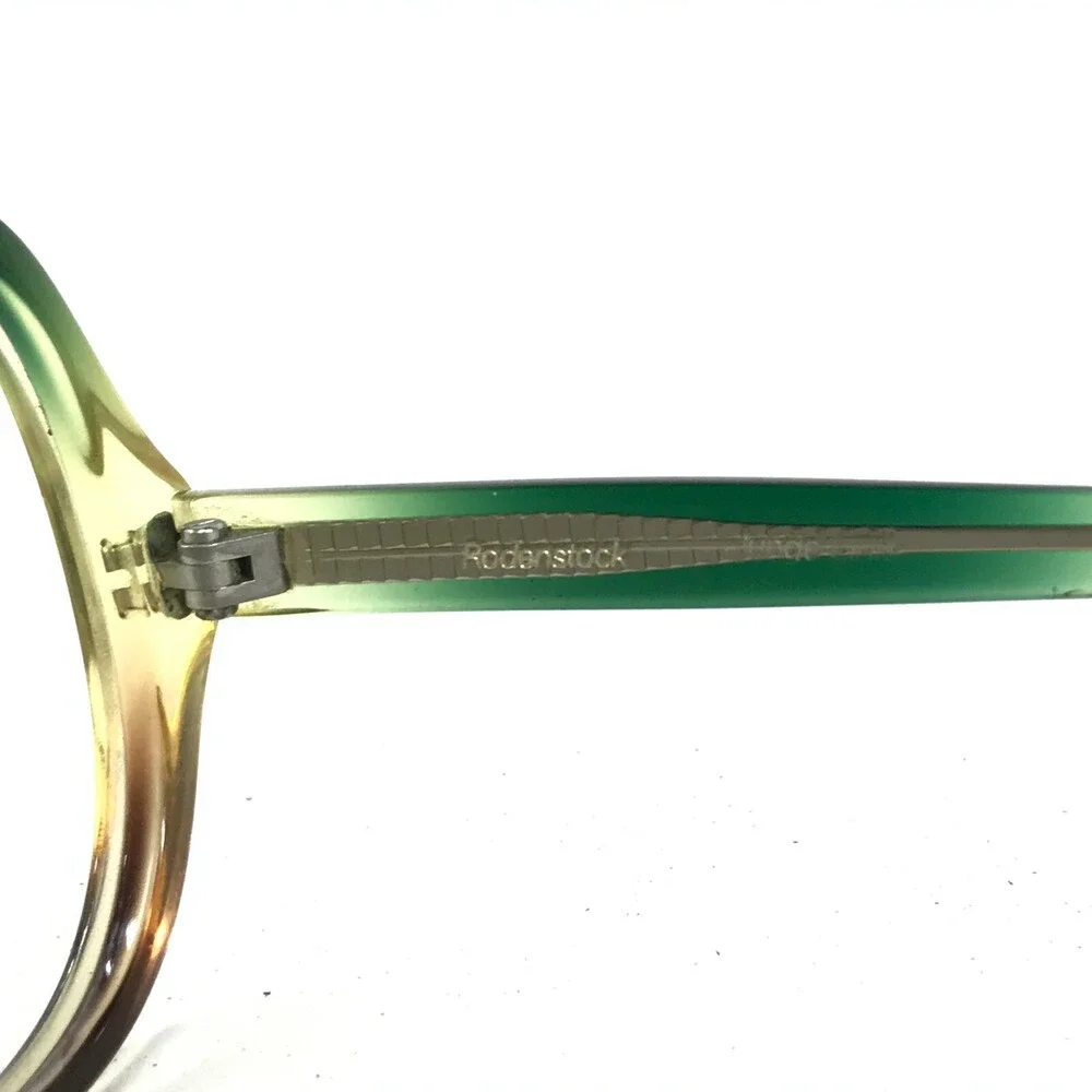 Rodenstock J 202 Eyeglasses Frames Brown Green Round Clear Thick Rim 54-16-130